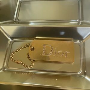 Collectible gold dior bar heavy lip gloss keychain